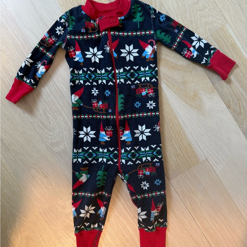 Hanna Anderson Festive Black and Red Kids One Piece